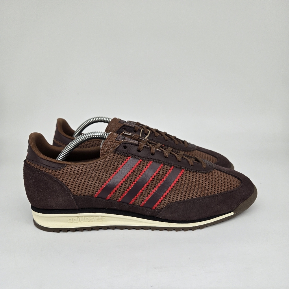 New adidas SL 72 OG Shadow Brown Collegiate Red Women's Shoes Size 11 - Picture 3 of 8